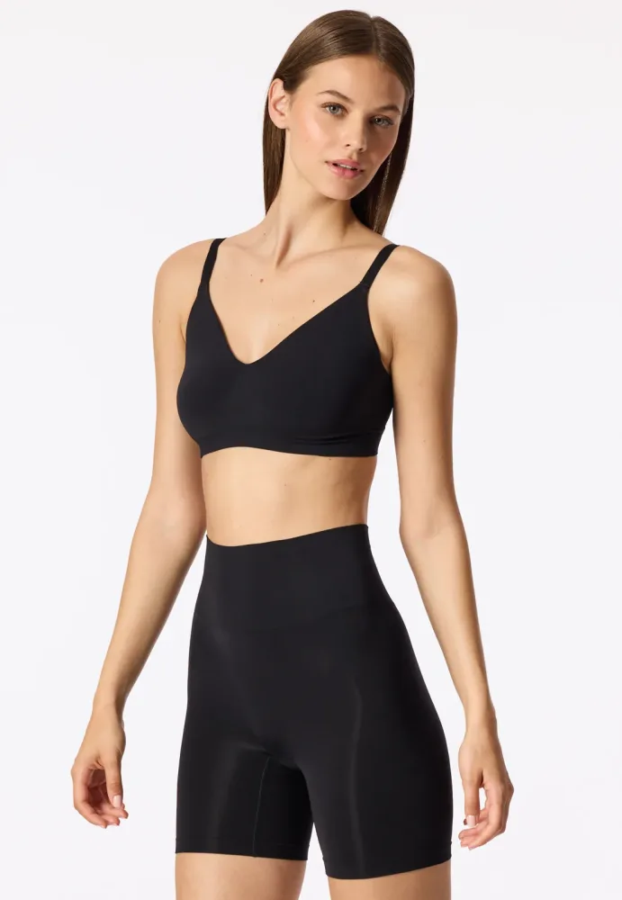 Schiesser Shorts Seamless Schwarz - Seamless Contouring für Damen, Größe 36, 85 % Polyamid, 15 % Elasthan