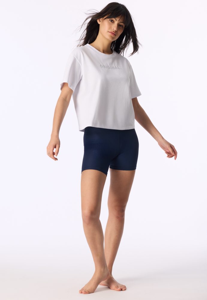 Schiesser T-Shirt Weiss - Mix+Relax für Damen, Größe XS, 100 % Baumwolle