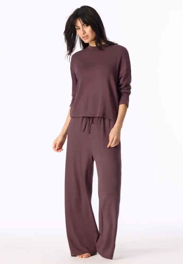 Schiesser Hose Bordeaux - Mix+Relax für Damen, Größe S, 65 % Viskose, 5 % Elasthan, 30 % Baumwolle
