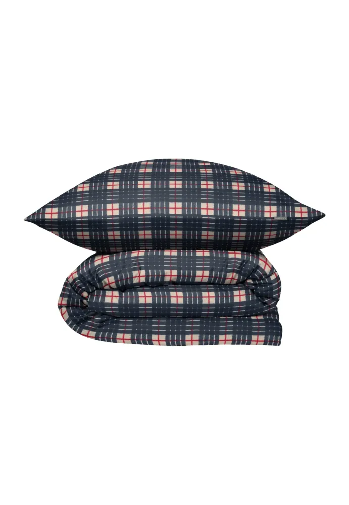 Schiesser Bettwäscheset 2-teilig Bunt kariert - SCHIESSER Home, Größe 155*220, 100 % Baumwolle