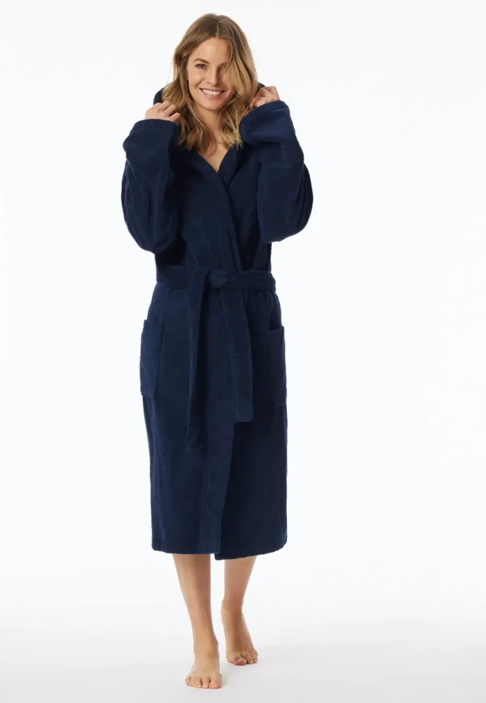 Schiesser - Essentials - Bademantel, für Damen, Marine, Größe S