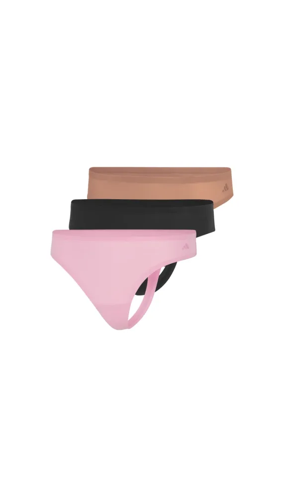 Schiesser String 3er-Pack Bunt - ADIDAS für Damen, Größe M, 76 % Polyamid, 24 % Elasthan
