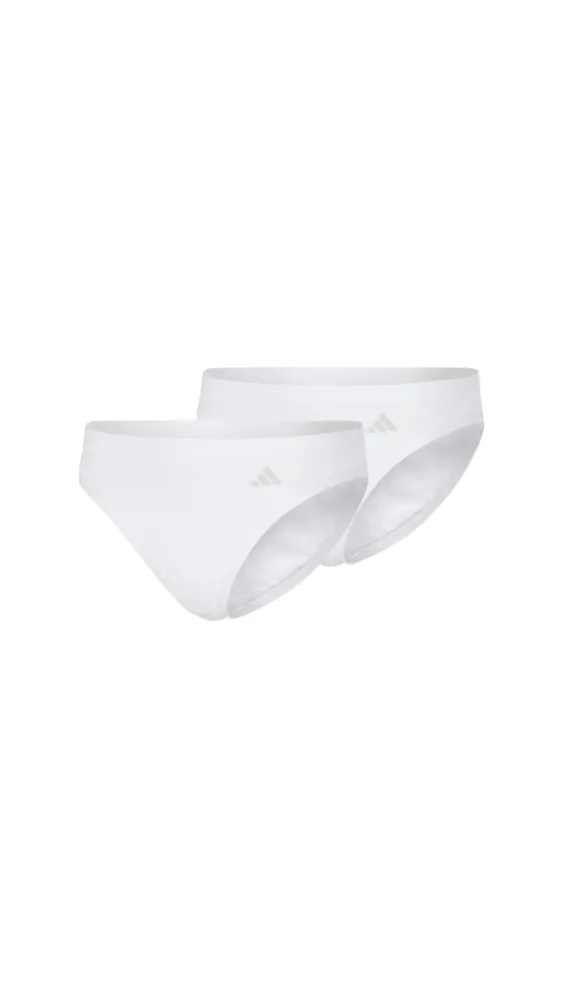 Schiesser Slip 2er-Pack Weiss - ADIDAS für Damen, Größe M, 5 % Elasthan, 48 % Modal, 47 % Baumwolle