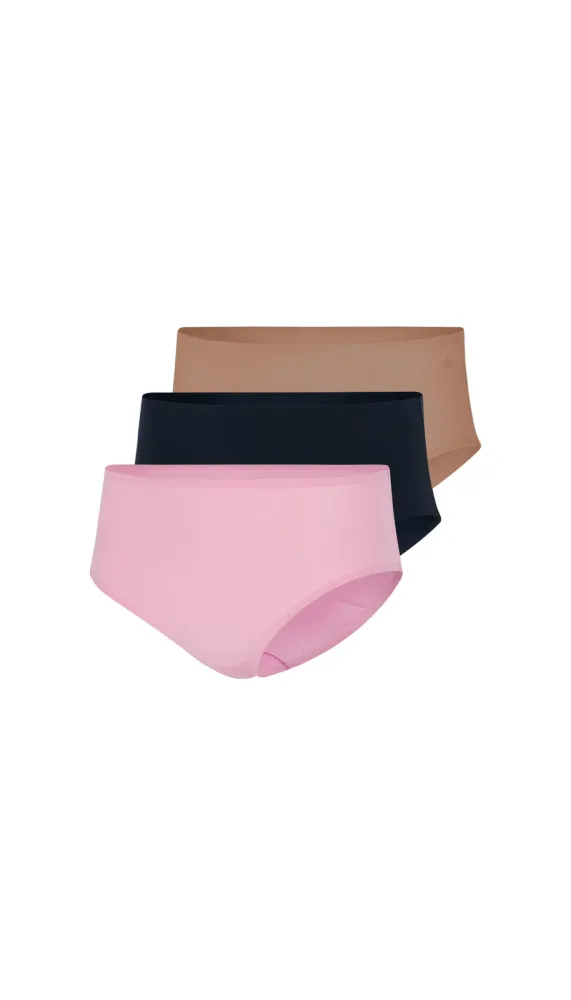 Schiesser Hipster Slip 3er-Pack Bunt - ADIDAS für Damen, Größe L, 76 % Polyamid, 24 % Elasthan
