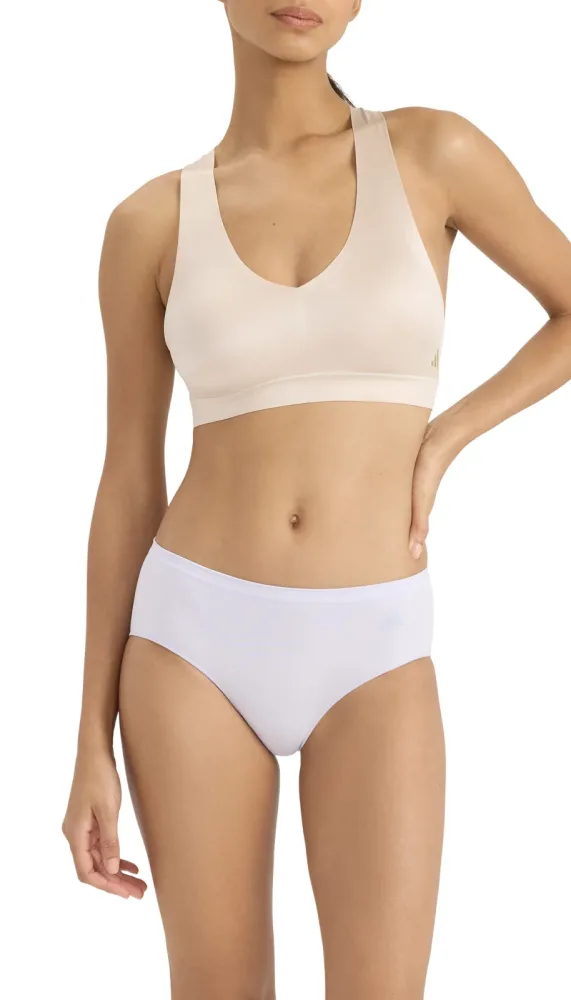 Schiesser Hipster Slip 3er-Pack Weiss - ADIDAS für Damen, Größe S, 87 % Polyamid, 13 % Elasthan