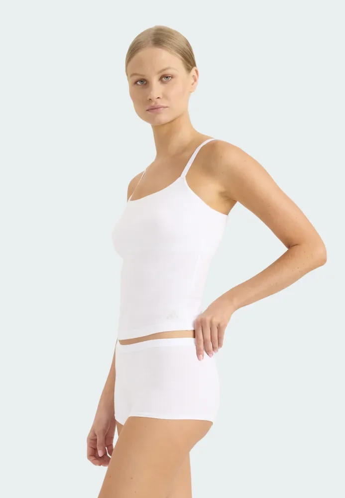 Schiesser Shorts Weiss - ADIDAS für Damen, Größe M, 95 % Baumwolle, 5 % Elasthan