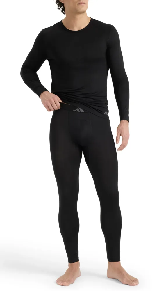 Schiesser Unterhose lang Schwarz - ADIDAS für Herren, Größe S, 9 % Elasthan, 45 % Polyacryl, 35 % Polyester, 11 % Bambus