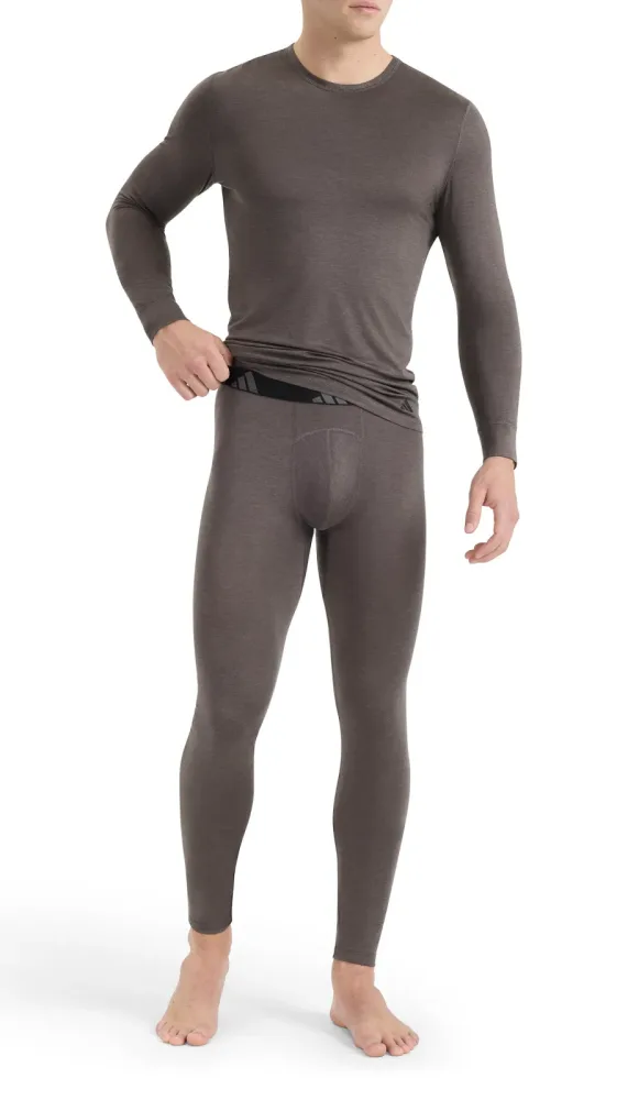 Schiesser Unterhose lang Grau - ADIDAS für Herren, Größe XL, 9 % Elasthan, 45 % Polyacryl, 35 % Polyester, 11 % Bambus