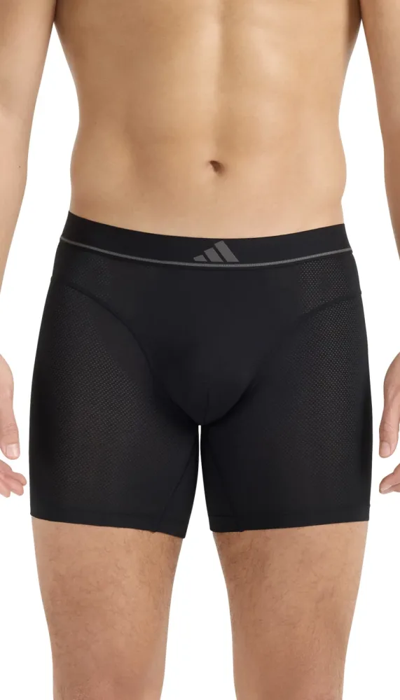 Schiesser Enge Boxershorts 2er-Pack Schwarz/Grau - ADIDAS für Herren, Größe L, 87 % Polyamid, 13 % Elasthan