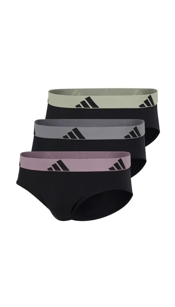 Schiesser Slip 3er-Pack Schwarz - ADIDAS für Herren, Größe L, 95 % Baumwolle, 5 % Elasthan
