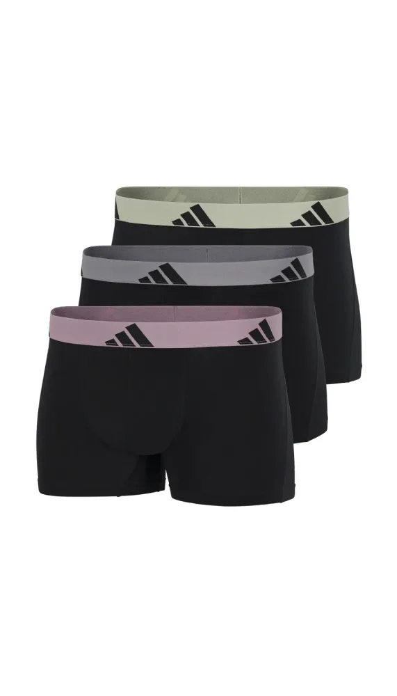 Schiesser Enge Boxershorts 3er-Pack Bunt - ADIDAS für Herren, Größe S, 95 % Baumwolle, 5 % Elasthan