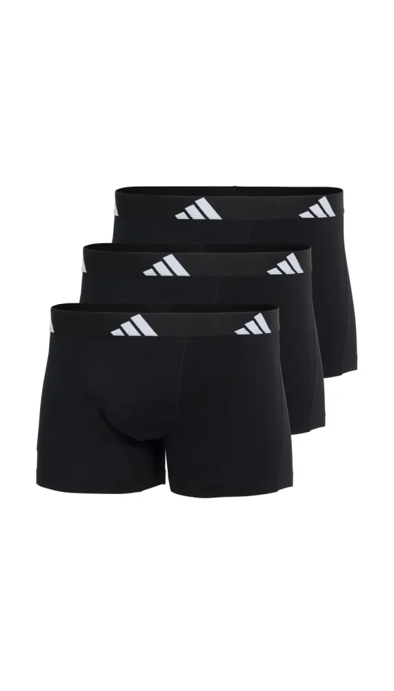 Schiesser Enge Boxershorts 3er-Pack Schwarz - ADIDAS für Herren, Größe XL, 95 % Baumwolle, 5 % Elasthan
