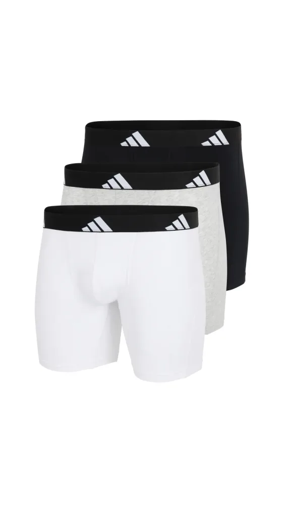 adidas - Boxershort  3er Pack Stretch-Boxer Briefs Active Flex Cotton, für Herren, Mediumgrau, Größe XL
