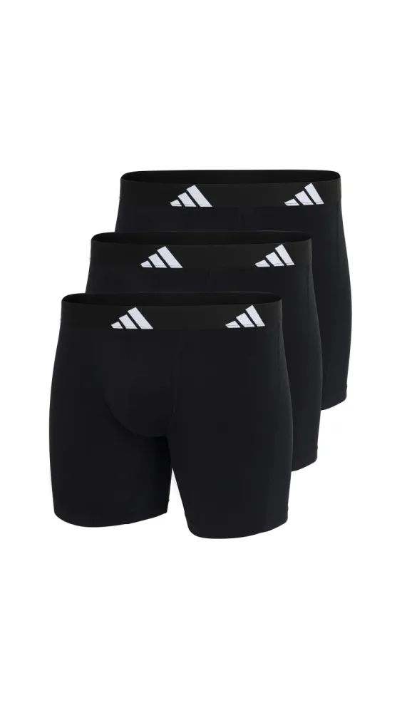 adidas - Boxershort  3er Pack Stretch-Boxer Briefs Active Flex Cotton, für Herren, Schwarz, Größe L