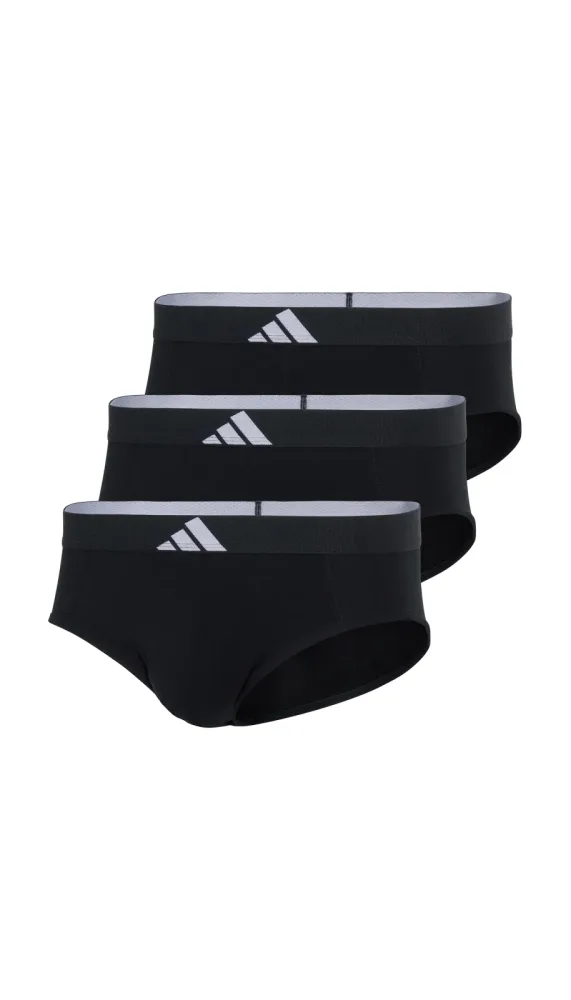 Schiesser Slip 3er-Pack Schwarz - ADIDAS für Herren, Größe XXL, 95 % Baumwolle, 5 % Elasthan