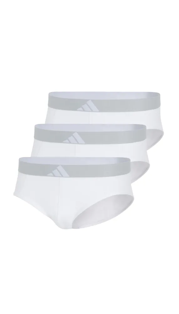 Schiesser Slip 3er-Pack Weiss - ADIDAS für Herren, Größe S, 95 % Baumwolle, 5 % Elasthan
