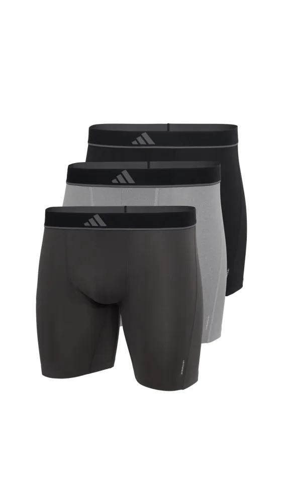 adidas - Boxershort  3er Pack Stretch-Boxer Briefs Active Micro Flex Eco 3P, für Herren, Platin grau, Größe M