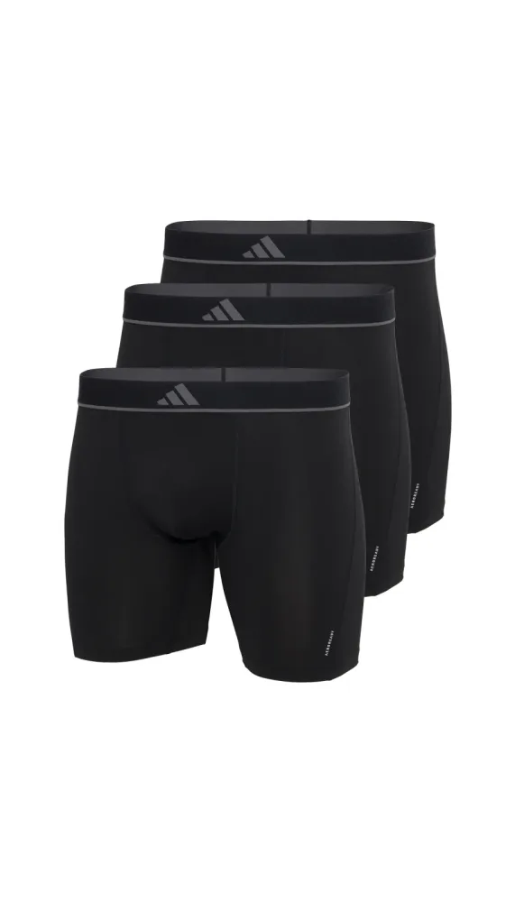 adidas - Boxershort  3er Pack Stretch-Boxer Briefs Active Micro Flex Eco 3P, für Herren, Schwarz, Größe L