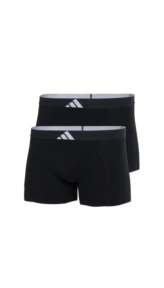 Schiesser Enge Boxershorts 2er-Pack Schwarz - ADIDAS für Herren, Größe M, 95 % Baumwolle, 5 % Elasthan