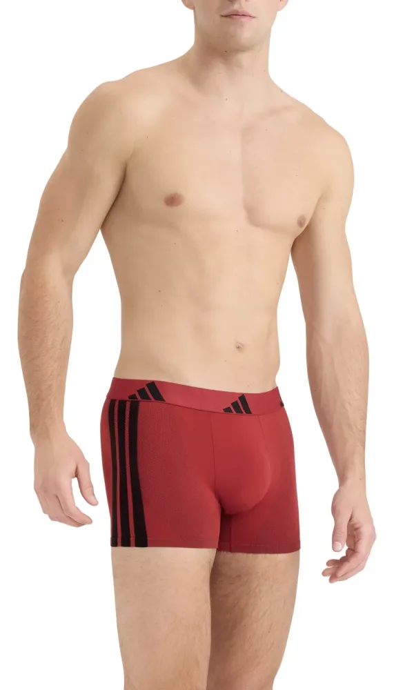 Schiesser Enge Boxershorts 2er-Pack Schwarz/Rot - ADIDAS für Herren, Größe L, 62 % Polyamid, 28 % Polyester, 10 % Elasthan