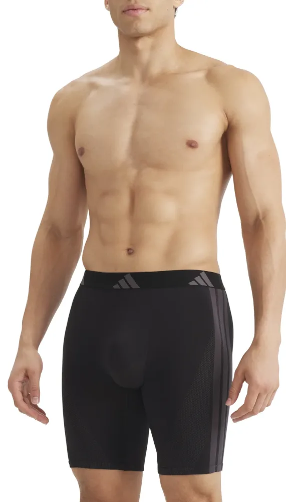 adidas - Langer Boxer Active Micro Stretch Seamless, für Herren, Schwarz, Größe M