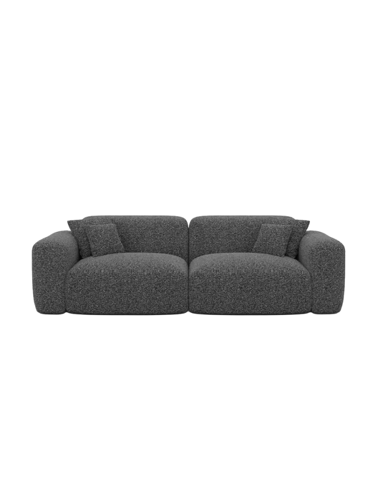 2-Sitzer Design Sofa „Aras“ mit Bouclé-Bezug Bouclé Graphit BLOOMINGLOFT Collection