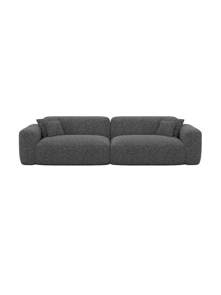 3-Sitzer Design Sofa „Aras“ mit Bouclé-Bezug Bouclé Graphit BLOOMINGLOFT Collection