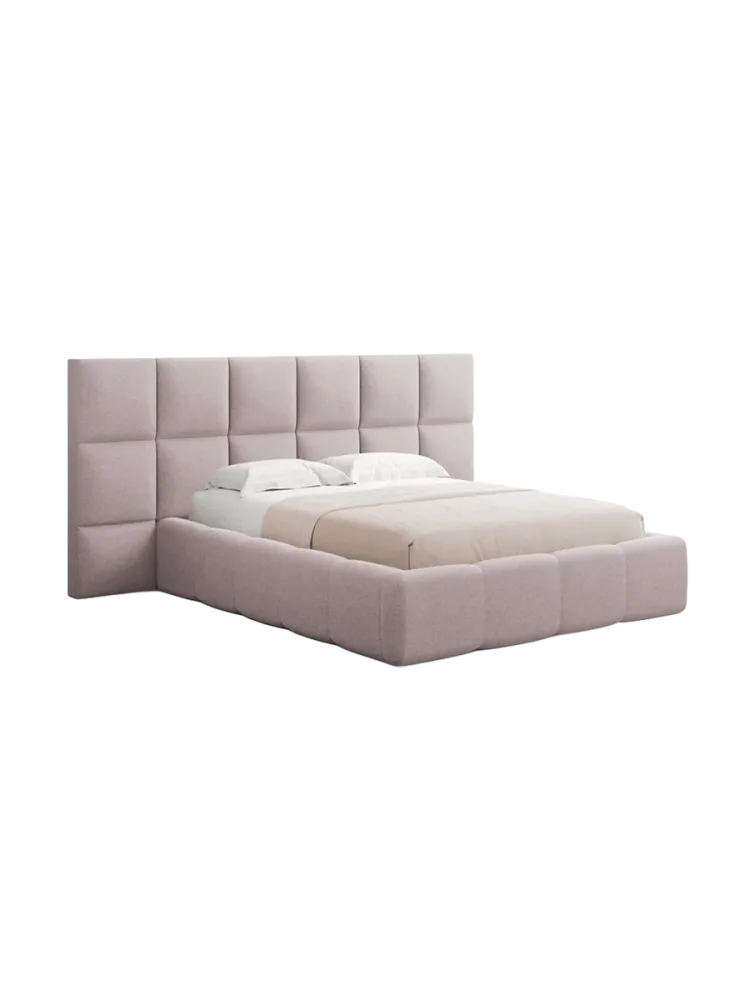 Design Polsterbett „Isa XL“ mit Ablagefach, Strukturstoff Rosa chosen by Bloomingloft