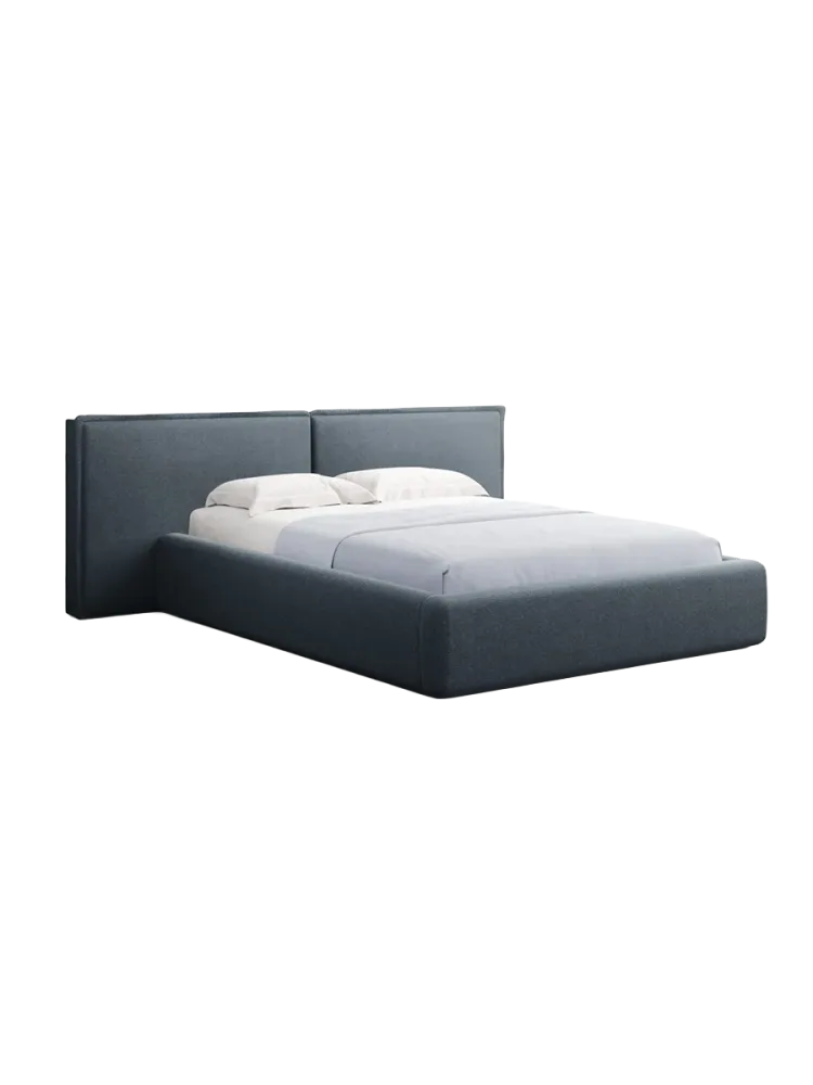 Design Polsterbett „Tena XL“ mit Ablagefach, Strukturstoff Dunkelblau chosen by Bloomingloft