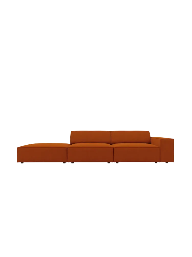 3-Sitzer Design Sofa „Jodie“ mit Ottomane Chosen by Bloomingloft