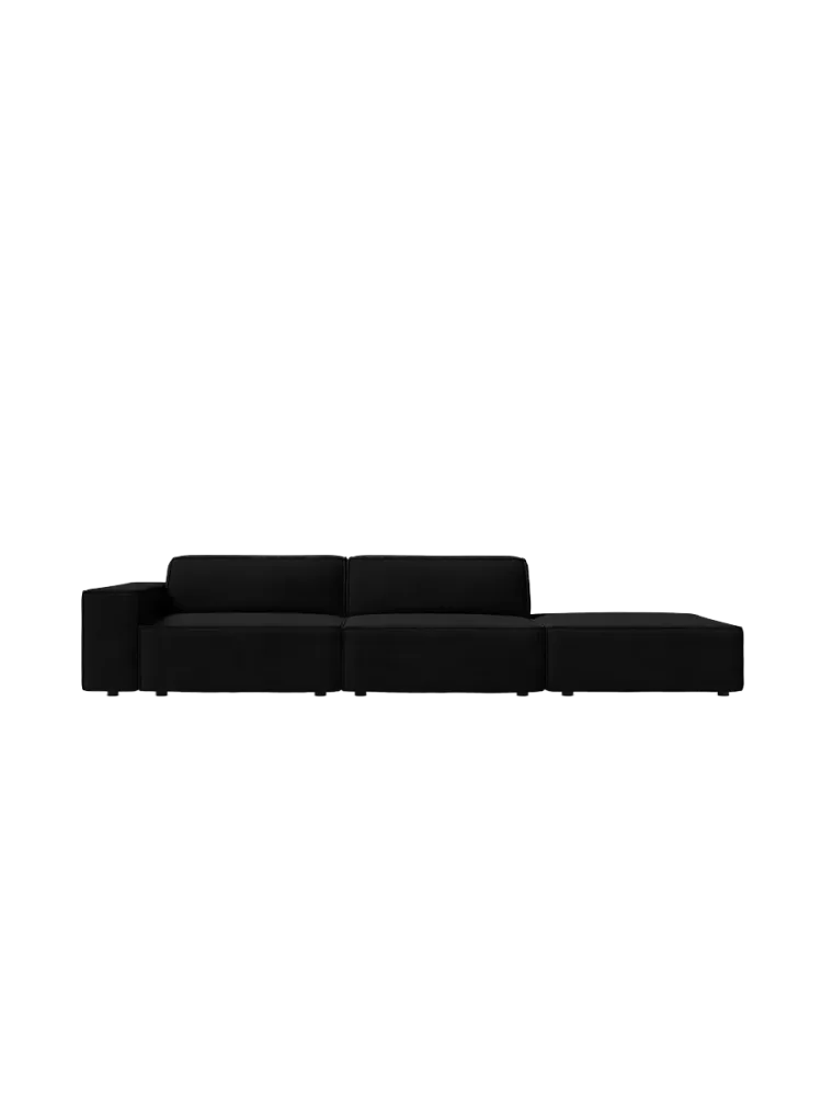 3-Sitzer Design Sofa „Jodie“ mit Ottomane Chosen by Bloomingloft