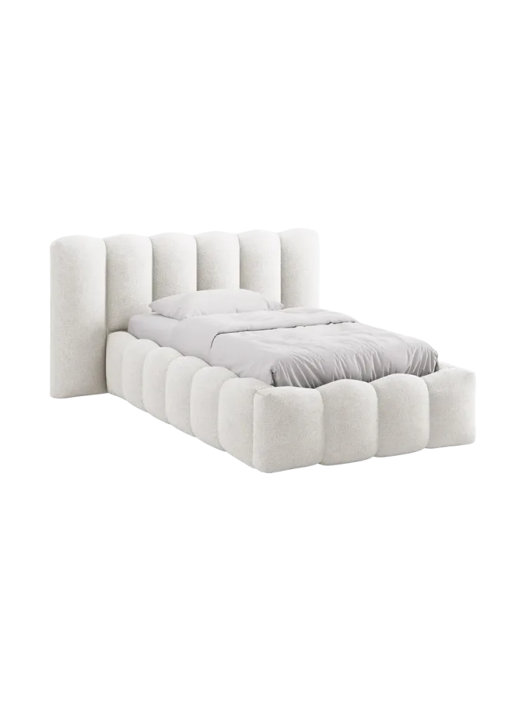 Design Einzel-Polsterbett „Lupine“ mit Ablagefach Chosen by Bloomingloft