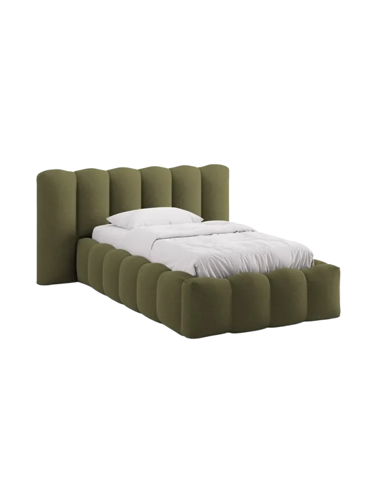 Design Einzel-Polsterbett „Lupine“ mit Ablagefach Chosen by Bloomingloft