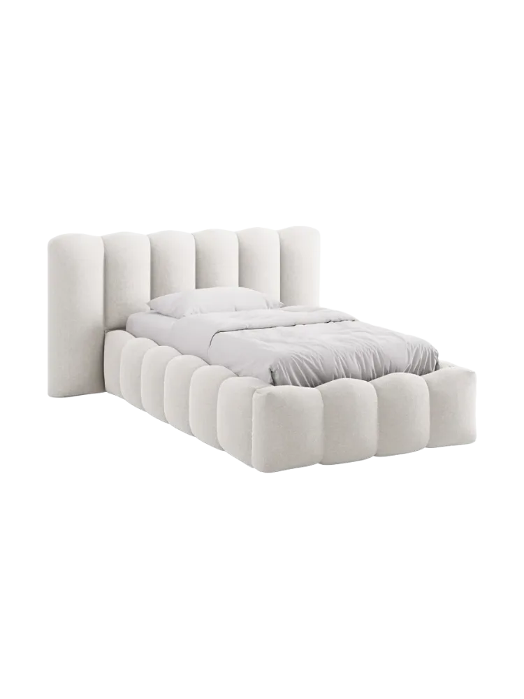Design Einzel-Polsterbett „Lupine“ mit Ablagefach Chosen by Bloomingloft