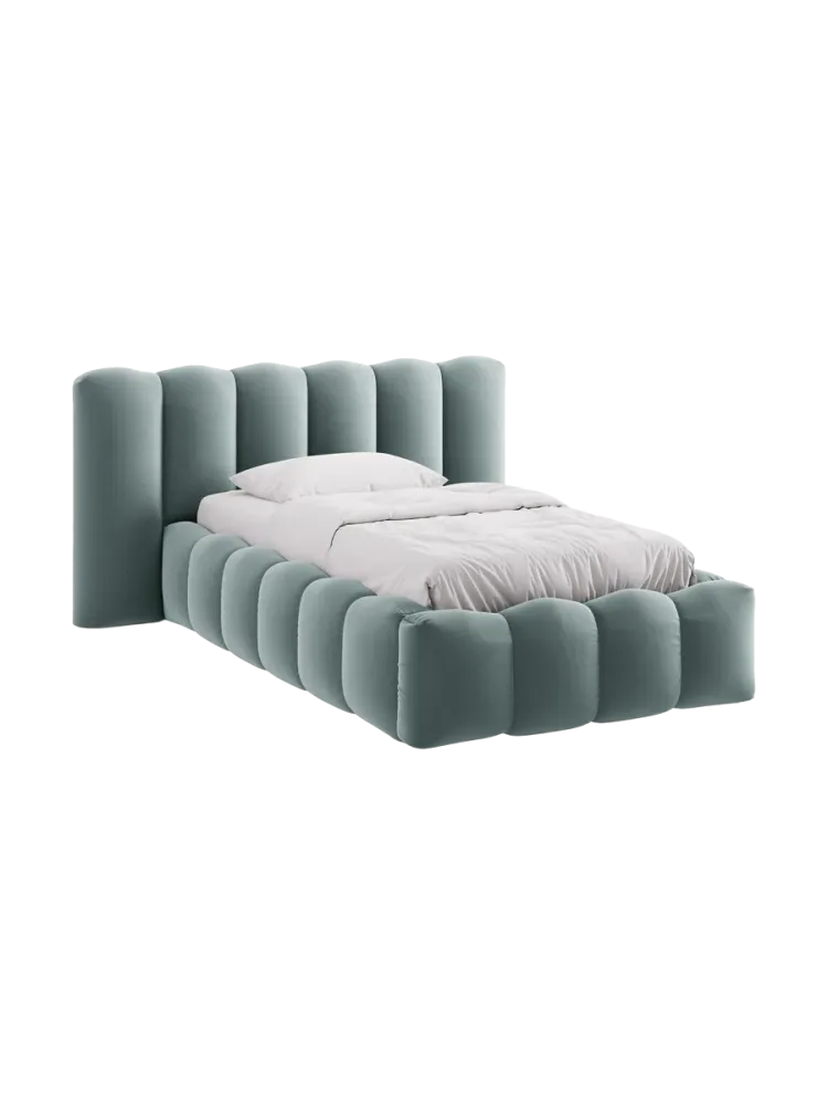Design Einzel-Polsterbett „Lupine“ mit Ablagefach Chosen by Bloomingloft
