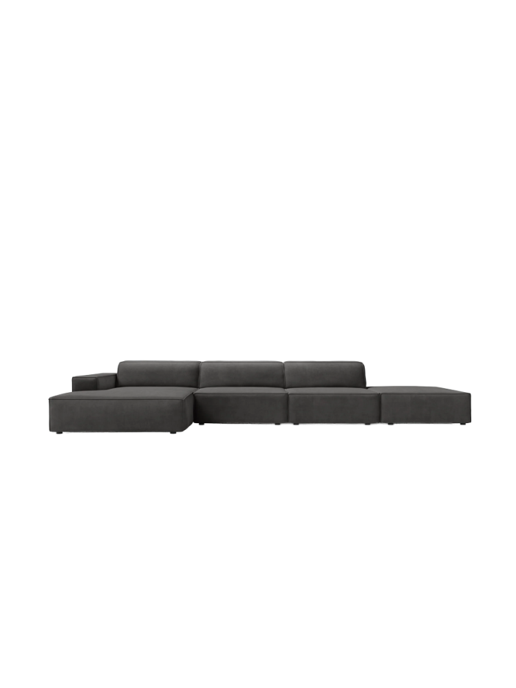 5-Sitzer Design Ecksofa „Jodie“ mit Ottomane Chosen by Bloomingloft