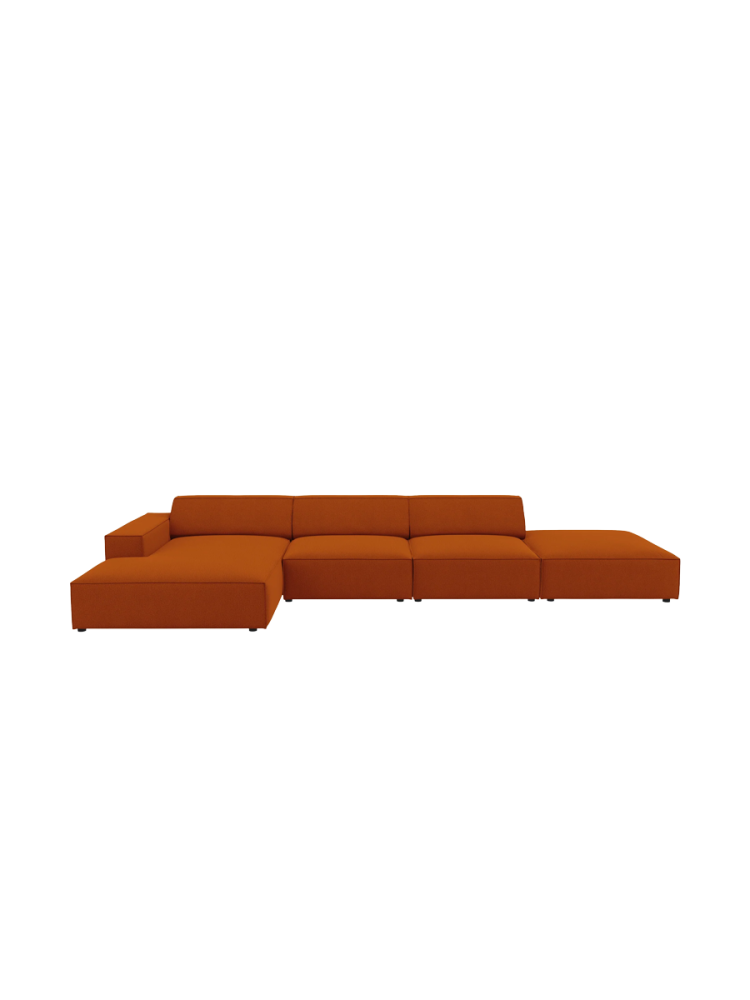 5-Sitzer Design Ecksofa „Jodie“ mit Ottomane Chosen by Bloomingloft