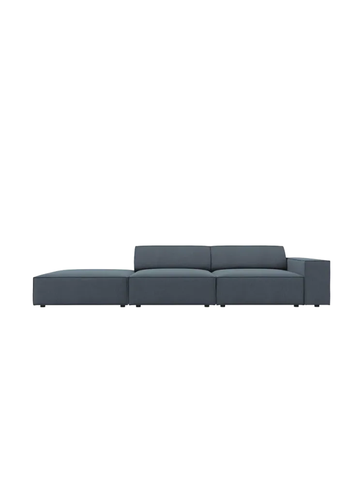3-Sitzer Designsofa „Jodie“ mit abgerundetem Ottomane Chosen by Bloomingloft
