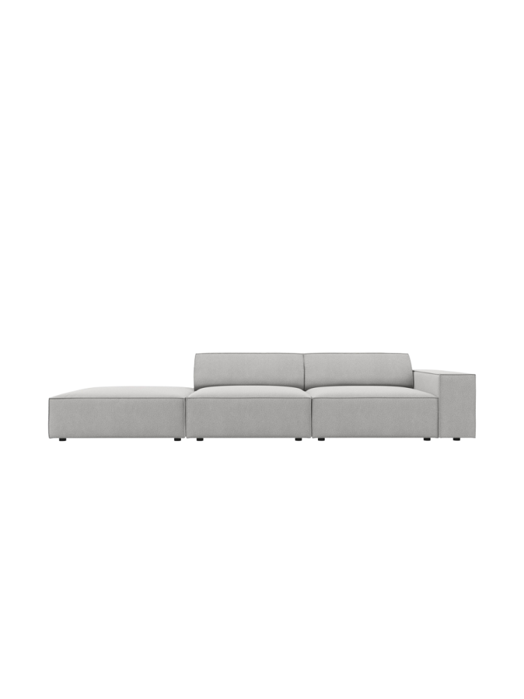 3-Sitzer Designsofa „Jodie“ mit abgerundetem Ottomane Chosen by Bloomingloft