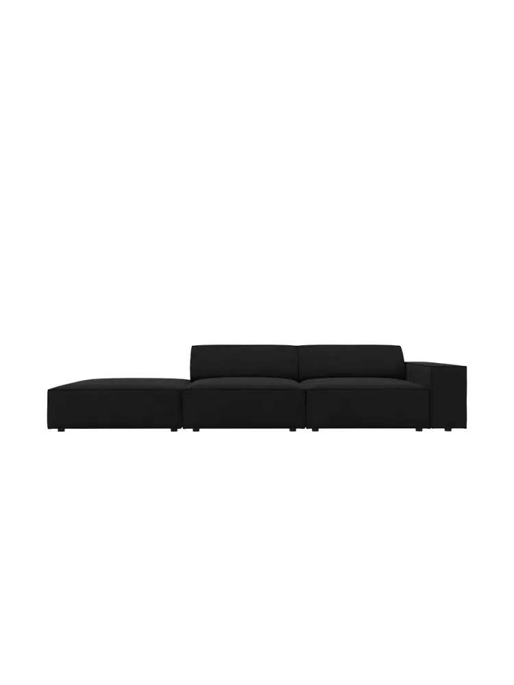 3-Sitzer Designsofa „Jodie“ mit abgerundetem Ottomane Chosen by Bloomingloft