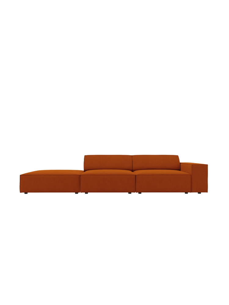 3-Sitzer Designsofa „Jodie“ mit abgerundetem Ottomane Chosen by Bloomingloft