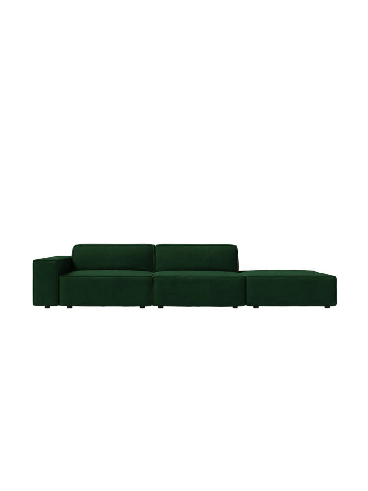 3-Sitzer Designsofa „Jodie“ mit abgerundetem Ottomane Chosen by Bloomingloft