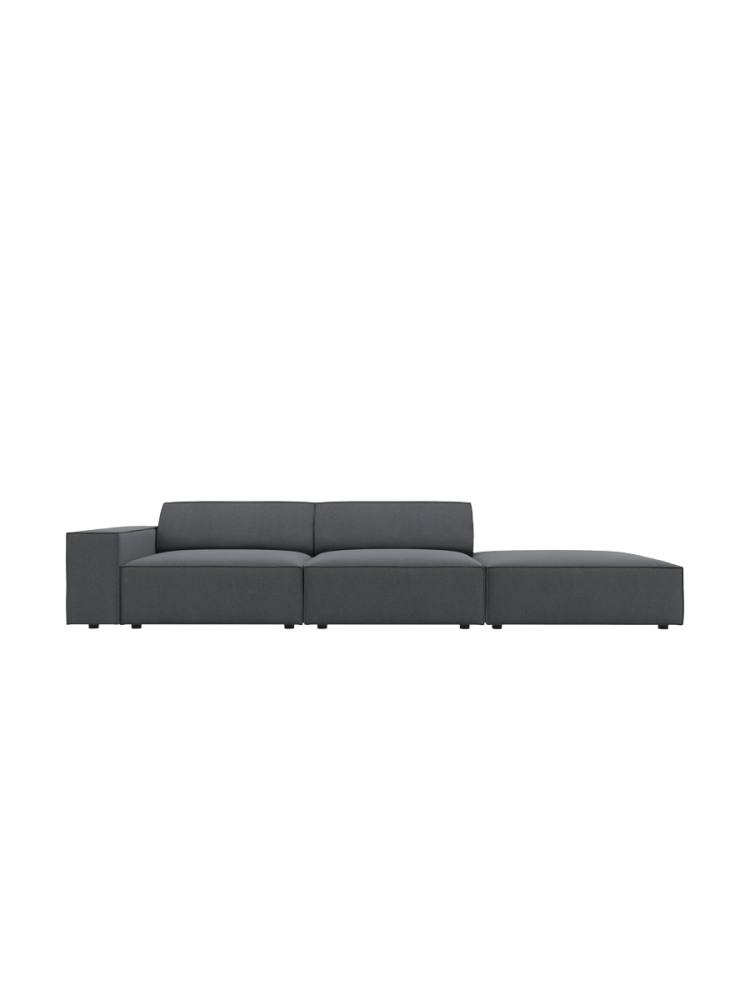 3-Sitzer Designsofa „Jodie“ mit abgerundetem Ottomane Chosen by Bloomingloft