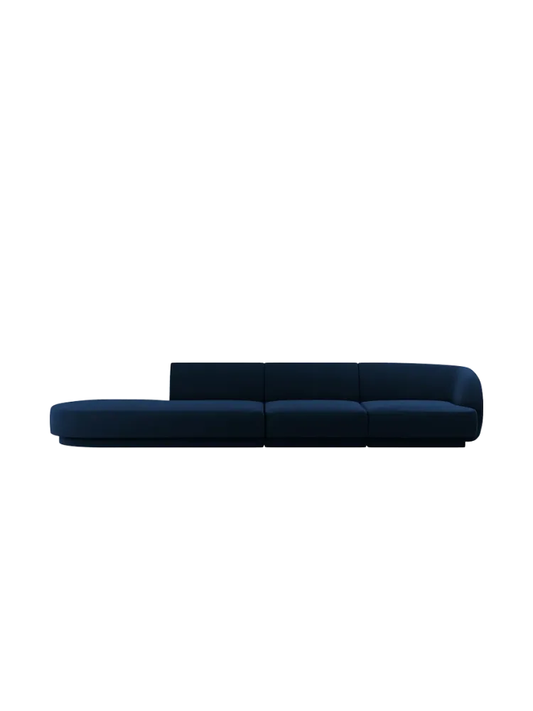 Modulares Design Sofa mit Ottomane „Miley“ (4-Sitzer) Chosen by Bloomingloft