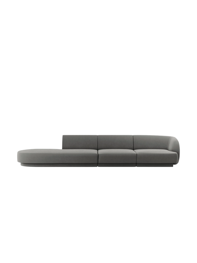 Modulares Design Sofa mit Ottomane „Miley“ (4-Sitzer) Chosen by Bloomingloft