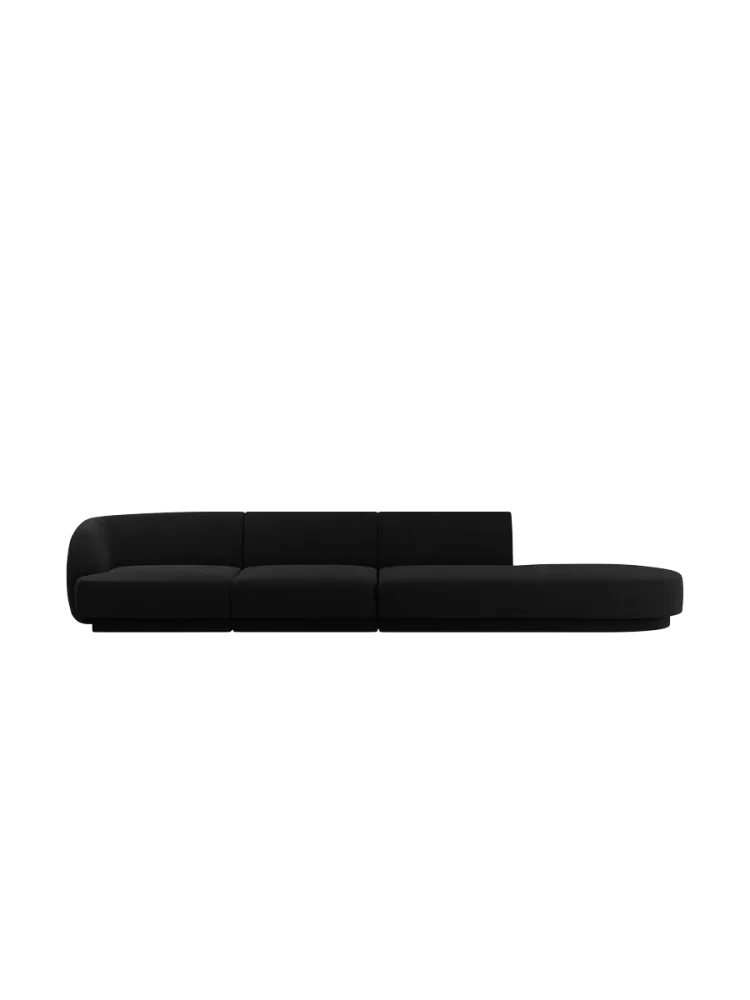 Modulares Design Sofa mit Ottomane „Miley“ (4-Sitzer) Chosen by Bloomingloft
