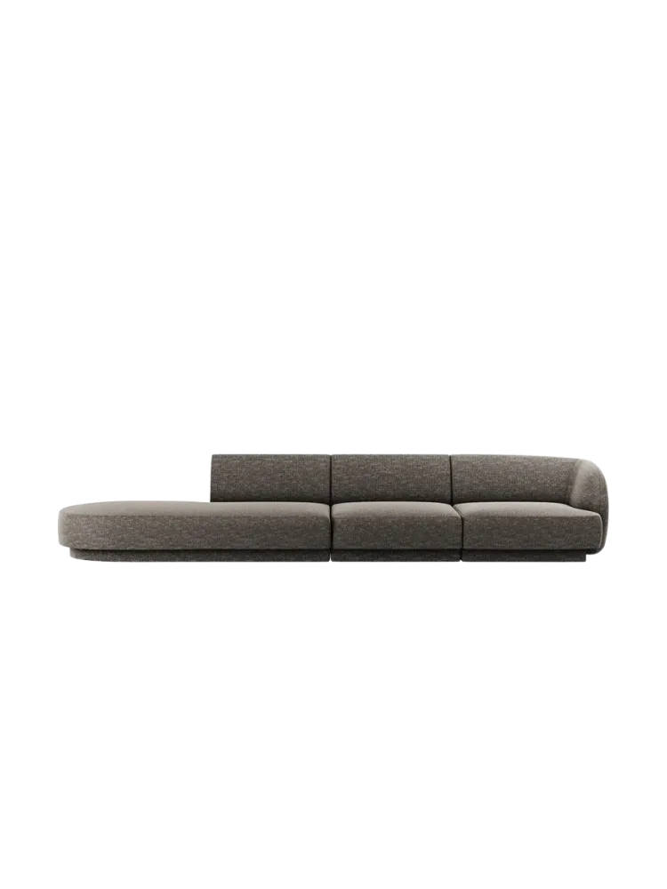 Modulares Design Sofa mit Ottomane „Miley“ (4-Sitzer) Chosen by Bloomingloft