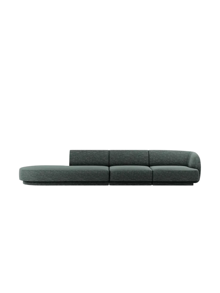Modulares Design Sofa mit Ottomane „Miley“ (4-Sitzer) Chosen by Bloomingloft