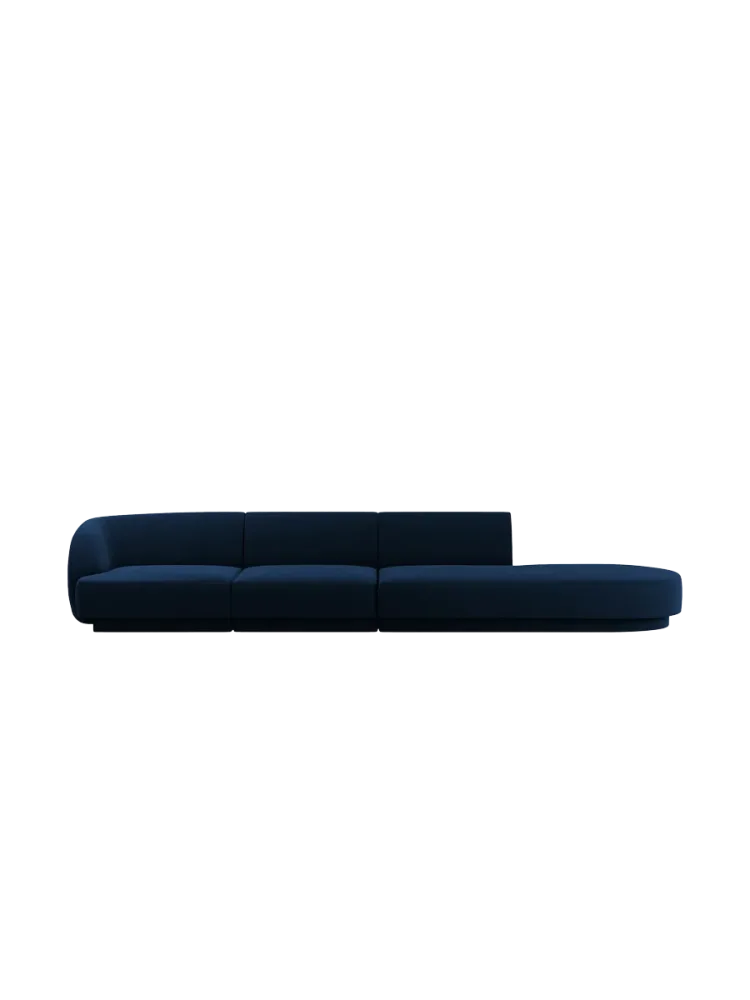 Modulares Design Sofa mit Ottomane „Miley“ (4-Sitzer) Chosen by Bloomingloft