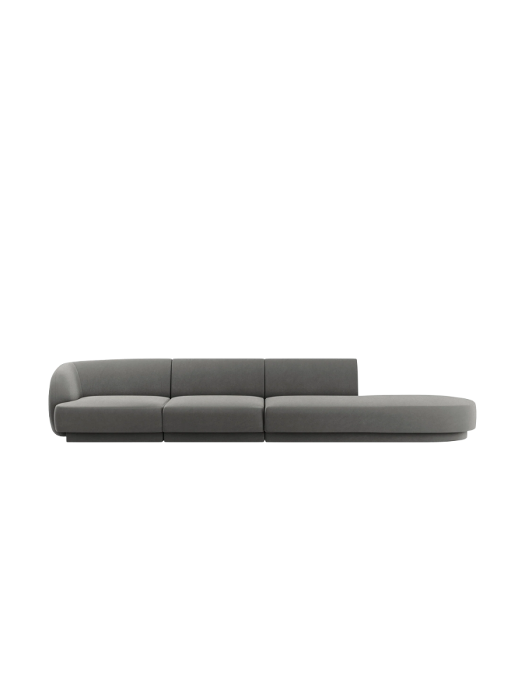 Modulares Design Sofa mit Ottomane „Miley“ (4-Sitzer) Chosen by Bloomingloft